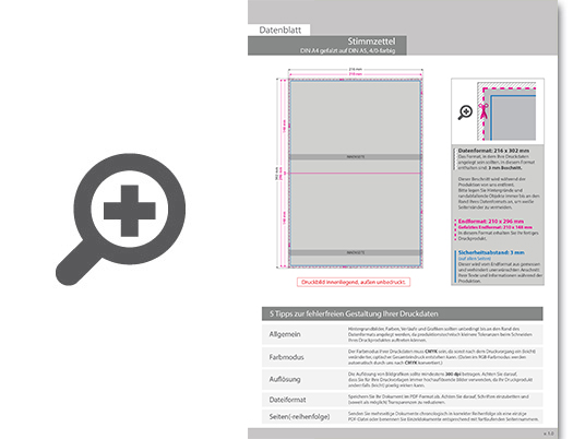 Product Bild stimmzettel_din_a4_gefalzt_auf_din_a5__4_0-farbig_cmyk_(einseitig_bedruckt)