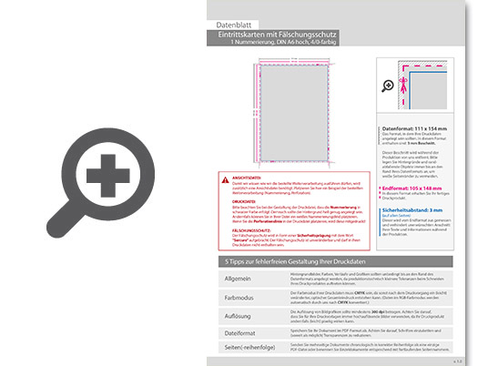 Product Bild eintrittskarte_mit_f__lschungsschutz_din_a6__1x_nummeriert_(4_0_einseitig_bedruckt)