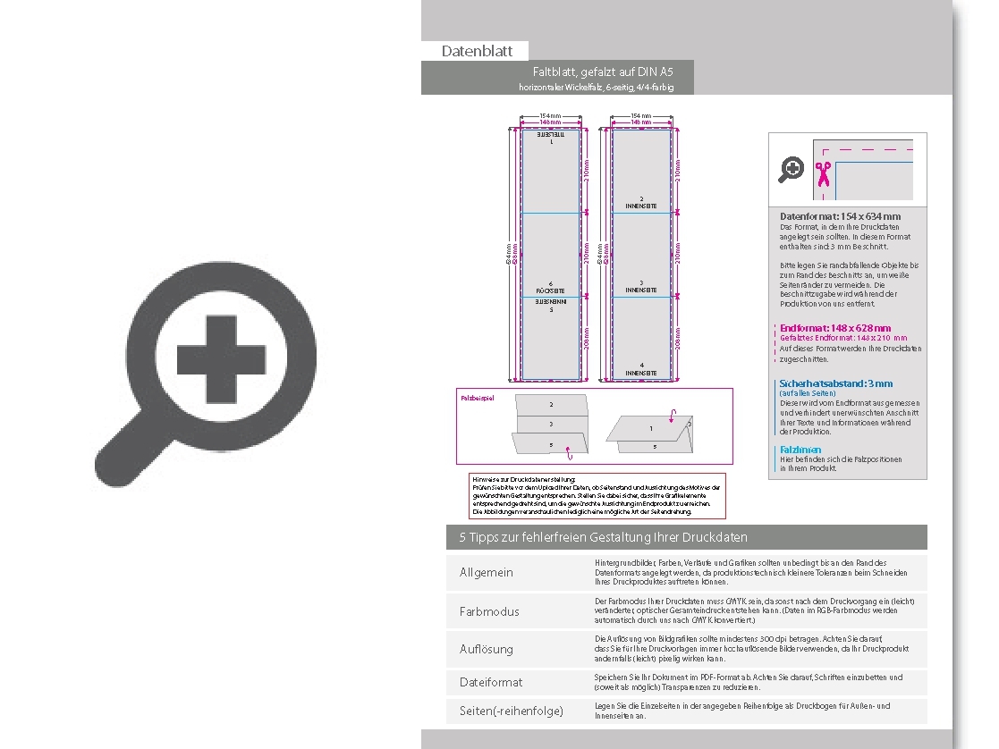 Product Bild faltblatt__gefalzt_auf_din_a5__horizontaler_wickelfalz__6-seitig