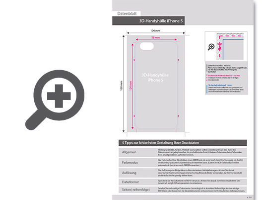 Product Bild standard-handyh__lle_f__r_iphone_5__4_0-farbig_einseitig_bedruckt