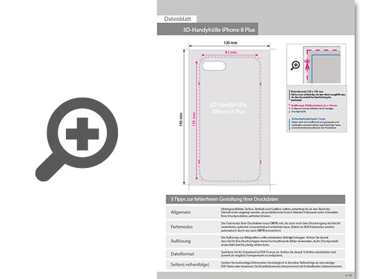 Product Bild standard-handyh__lle_f__r_iphone_8_plus__4_0-farbig_einseitig_bedruckt