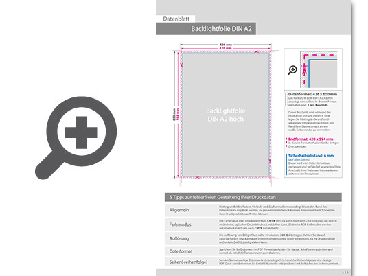 Product Bild hochwertige_backlightfolie_laminiert__4_0-farbig_bedruckt__din_a2