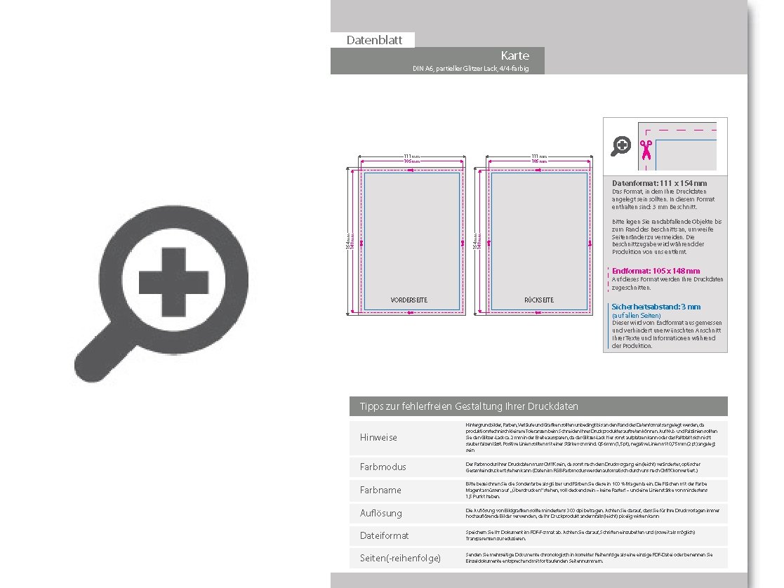 Product Bild trauerkarte_din_a6_4_4_farbig_mit_beidseitig_partieller_glitzer-lackierung