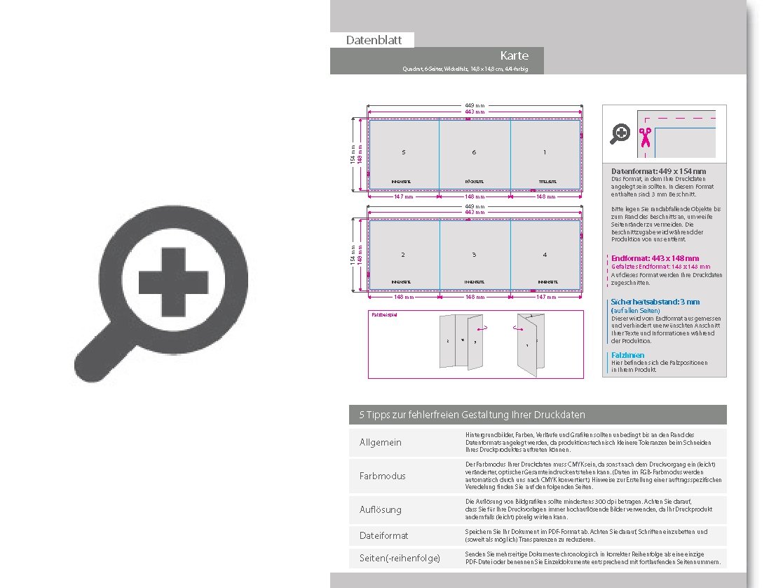 Product Bild einladungskarte__gefalzt_auf_quadrat_14_8_cm_x_14_8_cm__vertikaler_wickelfalz__6-seitig