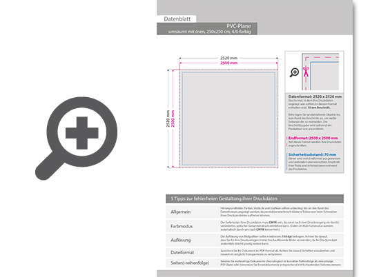 Product Bild hochwertige_pvc-plane_250_x_250_cm__4_0-farbig_bedruckt__ums__umt_+___sen_im_abstand_von_50_cm_links_und_rechts