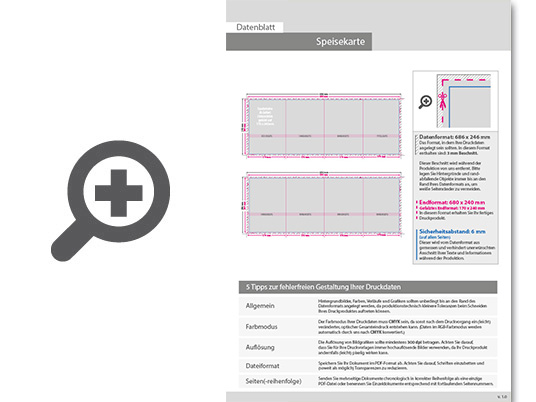 Product Bild speisekarte__gefalzt_auf_17_0_cm_x_24_0_cm__8-seiter_(zickzackfalz)